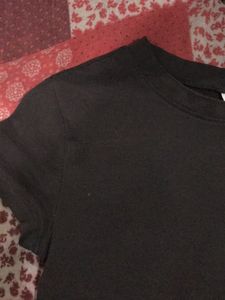 Grey Fitted Crop Top