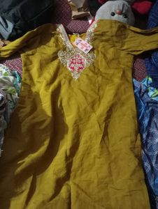 mehndi colour kurta set