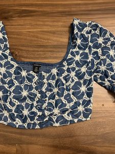 Guess Crop Top Fancy Full Sleeve Brand