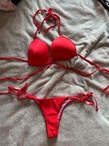Red Thong Bikini Set - NEW
