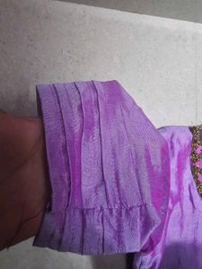 Jewel Neck Lavender Kurta