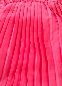 Hot Pink Pleated Dress