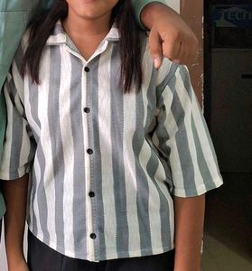 Striped Button-Down Shirt