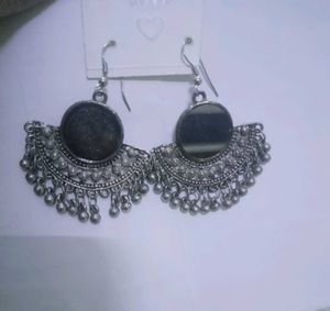 Silver Tone Boho Earrings