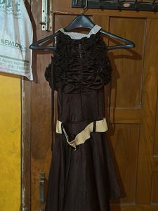 Elegant Brown Party Dress