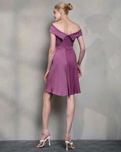 Chic Purple Off-Shoulder Dress