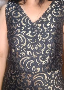 Elegant Black &amp; Gold Dress