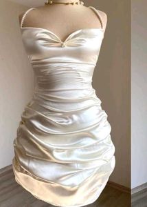White Satin Dress