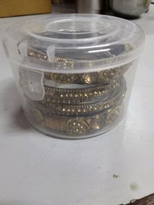 Stone Work Metal Bangles