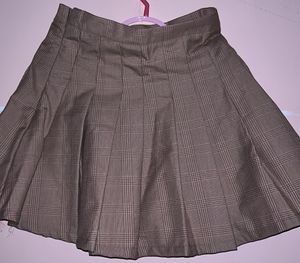 Plaid Pleated Mini Skirt
