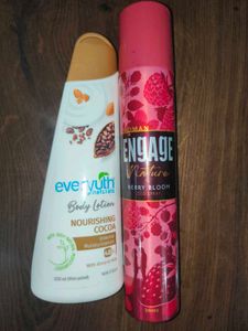 Everyuth Body Lotion & Engage Deo Spray