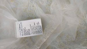 Cream and golden net Top