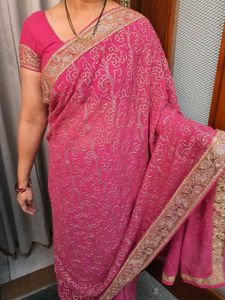 🔥🎀💕Women Partywear Sequin Work Saree 💕🎀🔥