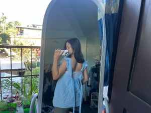 Cute Blue Babydoll Top