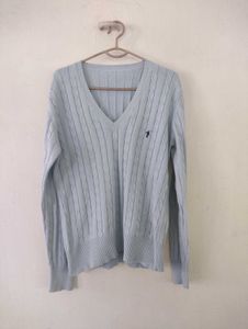 Baby Blue V Neck Jumper
