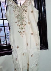 Elegant Embroidered Kurta Sharara Duppta Set
