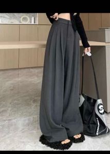 Grey formal trousers for women