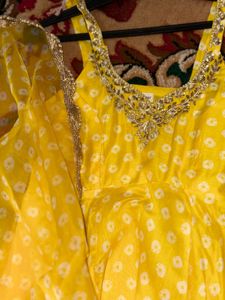 Elegant Yellow Anarkali Never Used