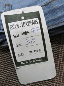 B@77 Size-30 Straight Jeans