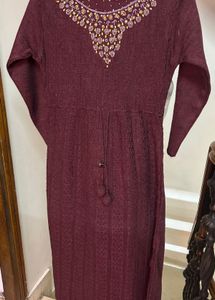 Elegant Maroon Maxi Dress