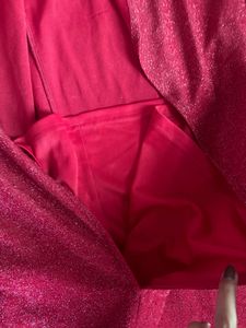 Red Backless Slit Dress