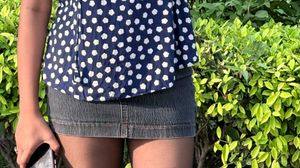 Y2K mini denim skirt