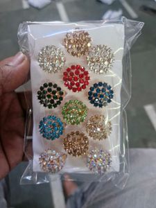 Rhinestone Rings Set