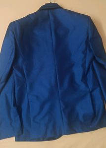 Men Blue Solid Slim-fit Blazer &amp; Pant (Men Suit)