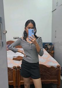 Striped Off-Shoulder Top