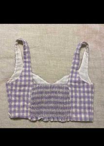Zara Gingham Cropped Top