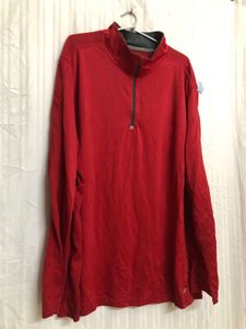 NT.DRI Red Long Sleeve Half Zip T Shirt