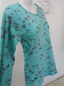 Star Print Long Sleeve Top