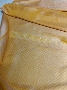 Golden Yellow softy silk saree...