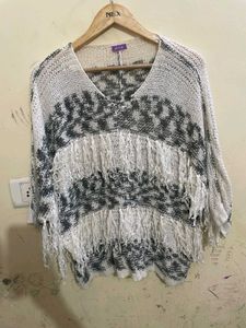 Boho Fringe Knit Top
