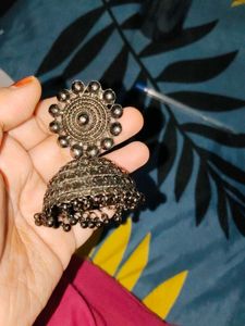 Oxidized Jhumka Earrings