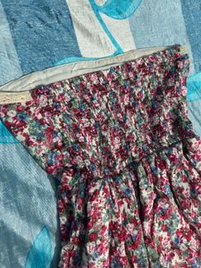 Floral Strapless Mini Dress