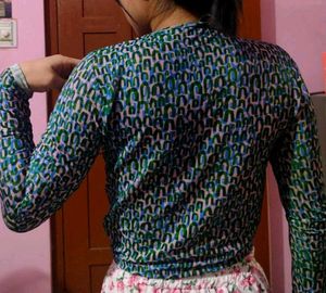 Printed Long Sleeve Top