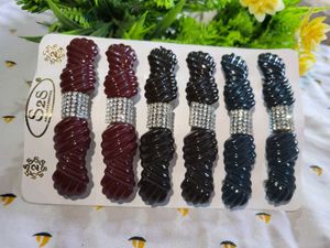 Charming Rhinestone Hair Clips - Set of 6