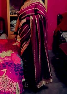 Heavy Wine🍷color Saree &amp; Blouse For Wedding