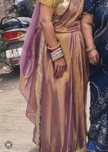 Gold Embellished Blouse and saree