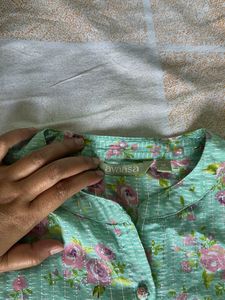 Floral Print Shirt kurthi