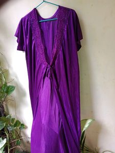 Free Size 2 Pic Unused New Purple Colour Nighty  S