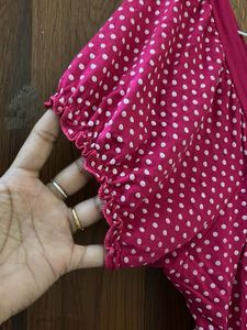 Pink Polka Dot Top