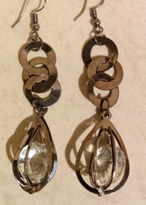 Unique Silver Tone Earrings