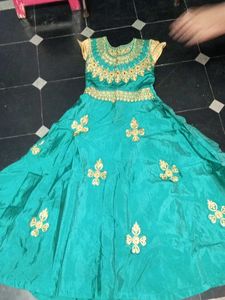Emerald Green Embroidered Dress