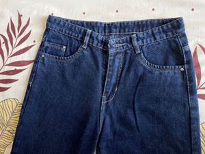 Dark Blue Jeans with Back Pocket Design
