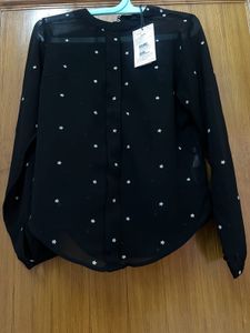 Beautiful Black Sheer Top