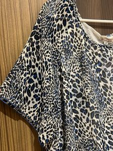 Bluish Animal Print Top
