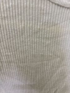 White Ribbed Mock Neck Top