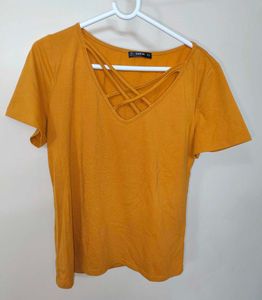 Women Crisscross Neck Top